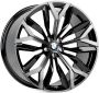 Легковой диск Skill Wheels SL879 9,5x22 5x112 ET32 66,6 чёрный + полированные спицы